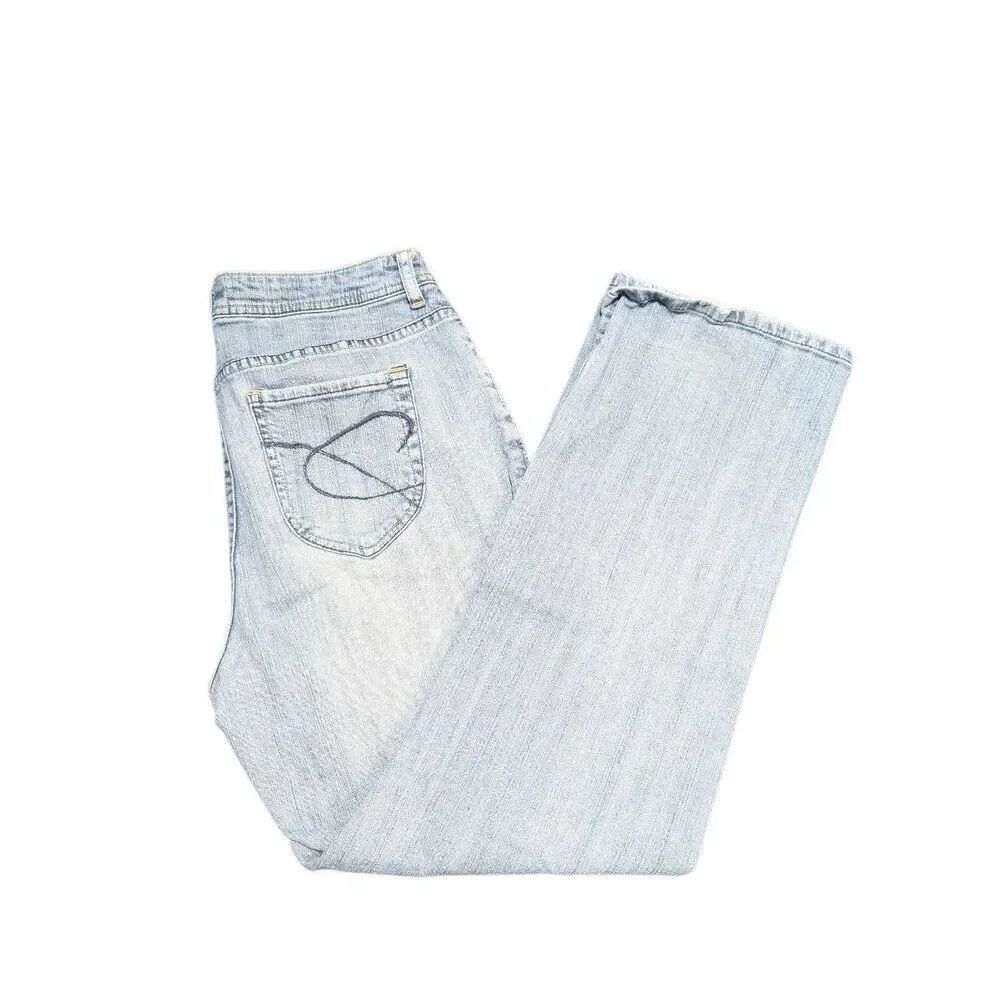 Chicos Platinum Blue Denim Juniors Jeans Size 1